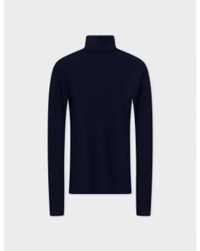 Day Birger et Mikkelsen Sierra Merino Roll Neck Sweater Size: L, Col: Black - Blue
