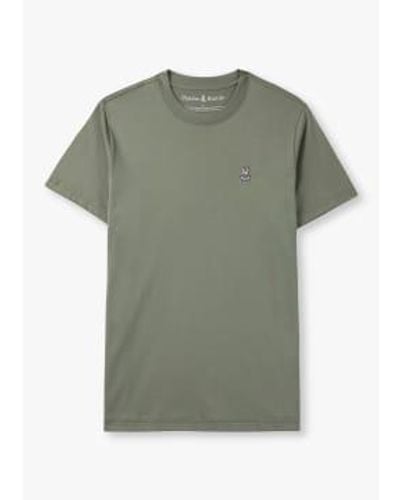 Psycho Bunny Mens Classic Crew Neck T Shirt In Agave - Verde
