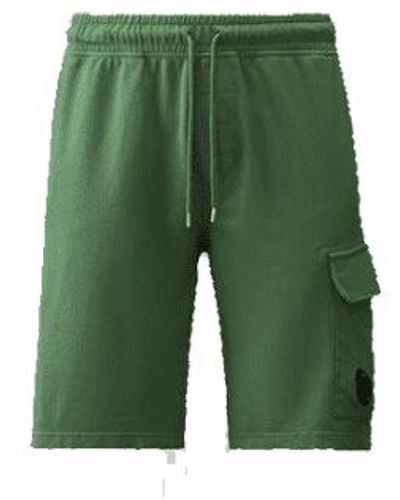 C.P. Company Light Fleece Utility Shorts Duck - Green