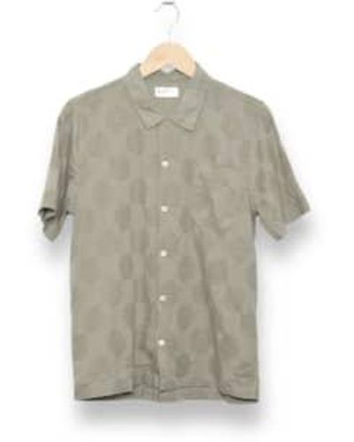 Universal Works Road Shirt Dot Cotton Lt 28684 - Gray