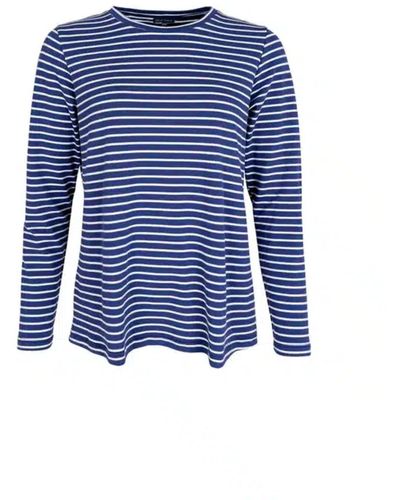 Black Colour Sailor Long Sleeve Striped Top in Black | Lyst UK