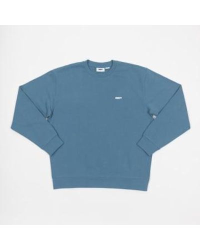 Obey Bold crew premium sweatshirt in blau