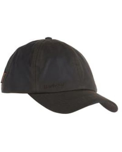 Barbour Sport Cap Wax Olive One Size - Black