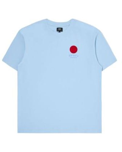 Edwin Japanese Sun Supply Short Sleeved T Shirt Placid - Blu