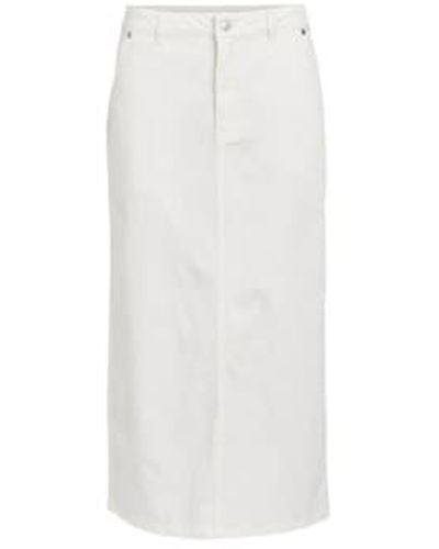 Object Talia Cloud Dancer Twill Skirt - Bianco
