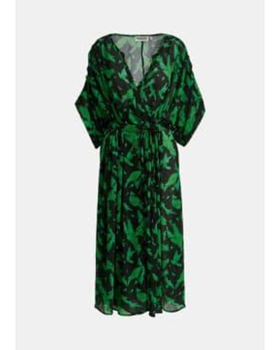 Essentiel Antwerp Evray Oversized Wrap Dress Xs - Green