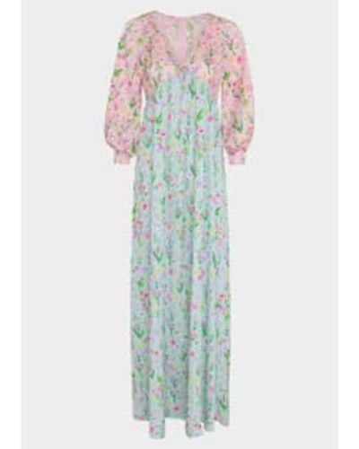 Olivia Rubin Blossom Maxi Dress Garden Floral Mix / Uk 6 - Blue