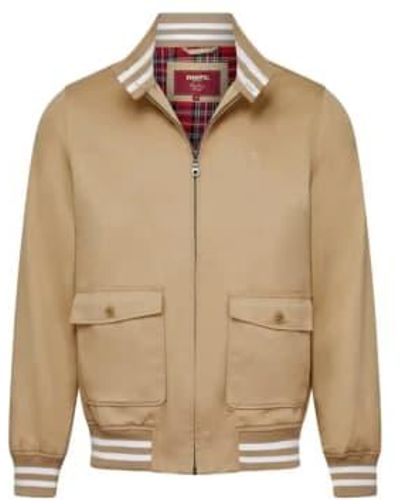 Merc London Dunston Harrington Jacket Tan Brown 2xl - Natural