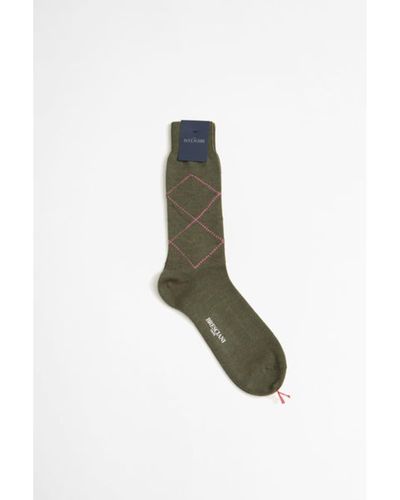 Bresciani Blend Short Socks Quercia/primula - Green