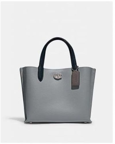COACH Willow Tote 24 In Colorblock - Gray