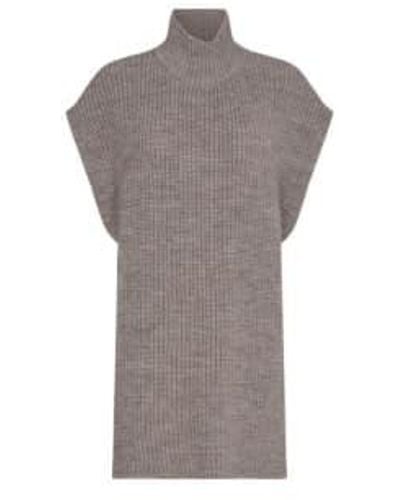 Levete Room Gymla 9 tricoté poncho gris
