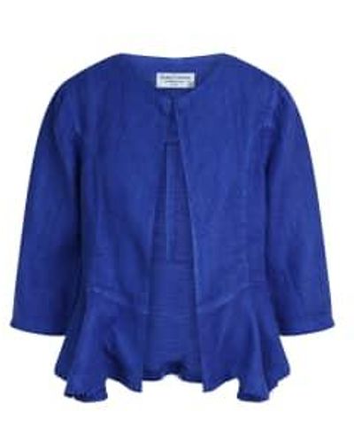 Haris Cotton Lapis Open Weave Jacket - Blu