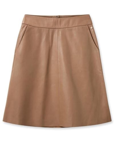 Mos Mosh Mmappiah Leather Skirt Cinnamon Swirl - Brown