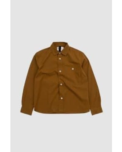 Margaret Howell Overall Shirt Washed Cotton Ochre S - Brown
