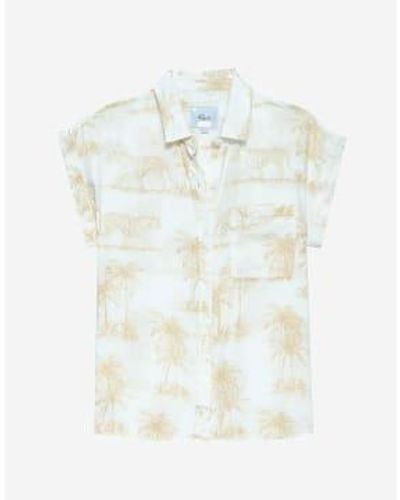 Rails Whitney Bengal Short Sleeve Shirt Size: S, Col: Cream L - White