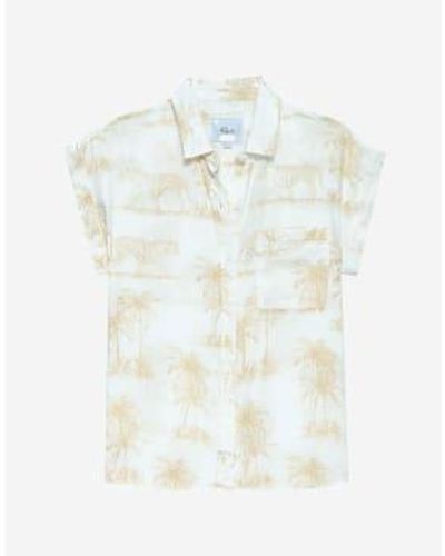 Rails Whitney bengal chemise à manches courtes taille : s, col : crème - Blanc