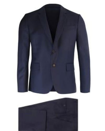 Paul Smith Dark Navy Tailored Fit 2 Button Suit 46 - Blue