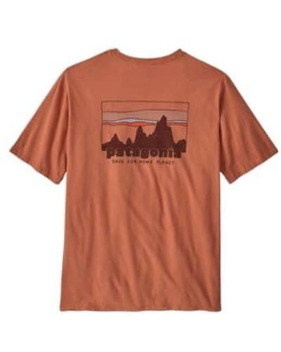 Patagonia '73 Skyline Organic T-shirt Sienna Clay S - Orange