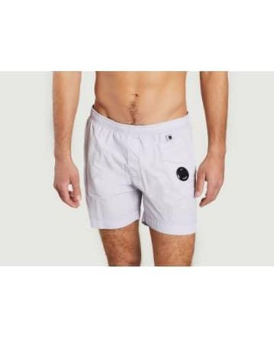 C.P. Company Swim Shorts With Auxiliary Pocket 44 - White