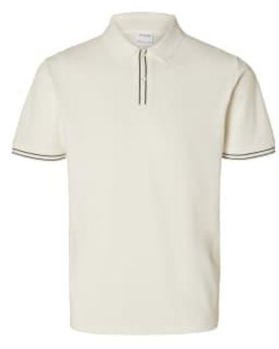SELECTED Freddy SS Polo - Blanc