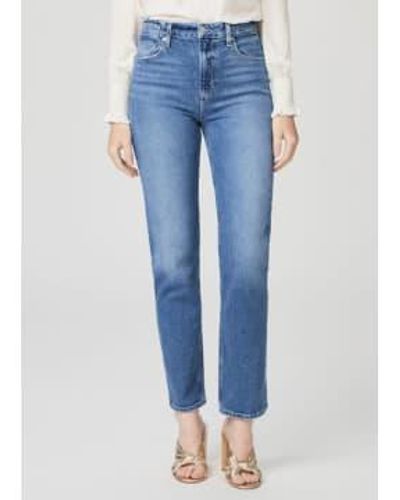 PAIGE Stella Straight Jeans Volar Distressed - Blu