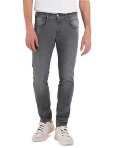 Replay Hyperflex reciclado 360 anbass slim tapered jeans - Gris
