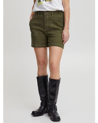 B.Young Byesra Shorts Olive Uk 14 - Green