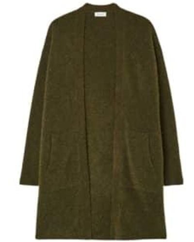 American Vintage Cikoya Long Cardigan Khaki Green - Verde