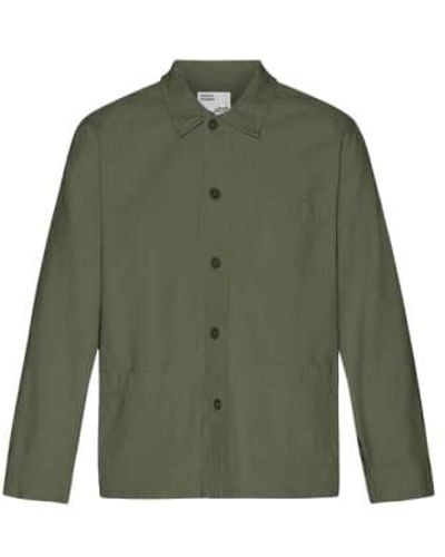 COLORFUL STANDARD Veste vêtements travail en coton biologique poussiéreuse - Vert