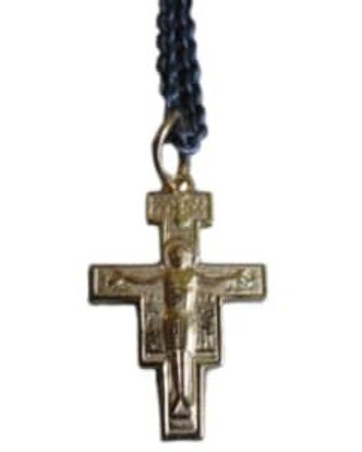 WINDOW DRESSING THE SOUL Croix en argent 925 plaqué or avec collier jésus - Métallisé