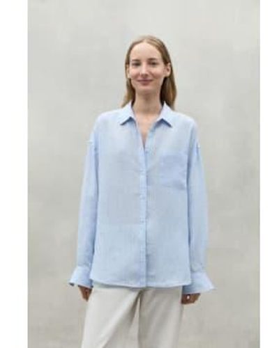 Ecoalf Camisa lino stripes daria daria - Azul