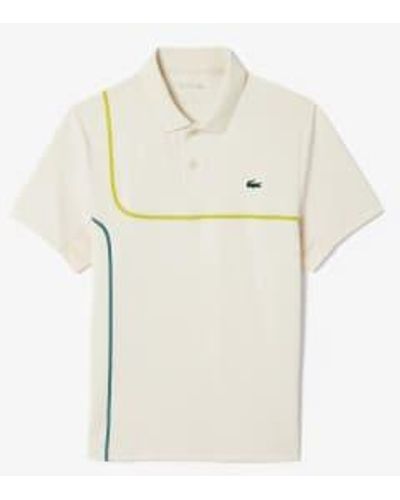 Lacoste Avx Ultra Dry Pique Tennis Polo T Shirt S - Natural