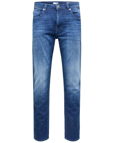 SELECTED Jeans slim fit bleu délavé
