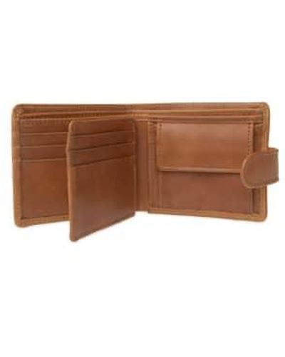 VIDA VIDA Leather Tri Fold Wallet Leather - Brown