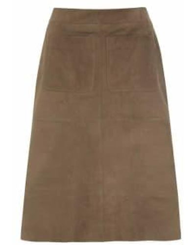 Dea Kudibal Camel Suede Nellie Skirt Small - Brown