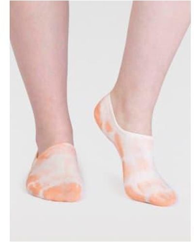 Thought Spw840 Anca Bamboo Tie Dye No-show Socks - Pink