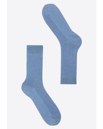 Recolution Herbe chaussettes bleues légères