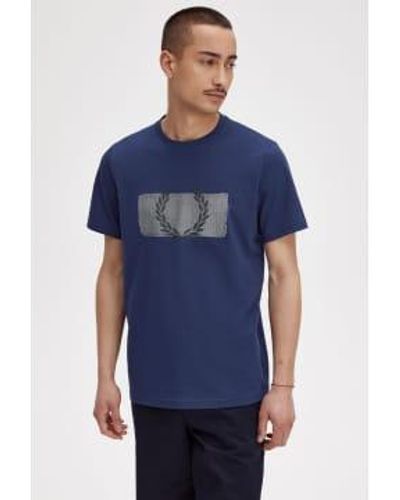 Fred Perry Mens Graphic T - Blu