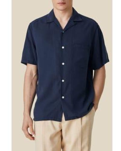 Portuguese Flannel Navy Dogtown Shirt / S - Blue