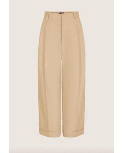 Soeur Watson Beige Relaxed Trousers 36 - Natural