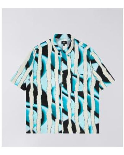 Edwin Multidimensional Stripes Shirt Ss Xl - Blue