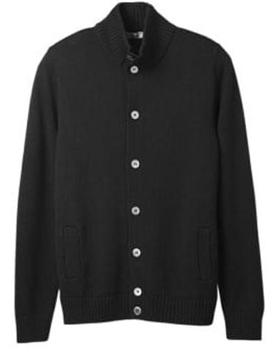 Gran Sasso Cardigan botón lana merino - Negro
