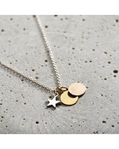 Posh Totty Designs Mixed Sun Moon And Star Necklace - Grigio