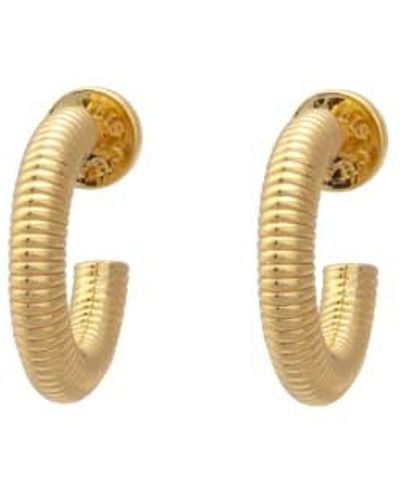 Talis Chains Ridge Earrings 18k Plating Brass One Size - Metallic