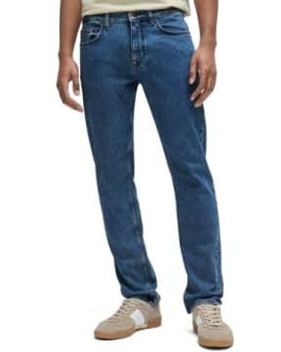 BOSS Delaware Slim Fit Jeans Kick Mid Stretch 30/30 - Blue