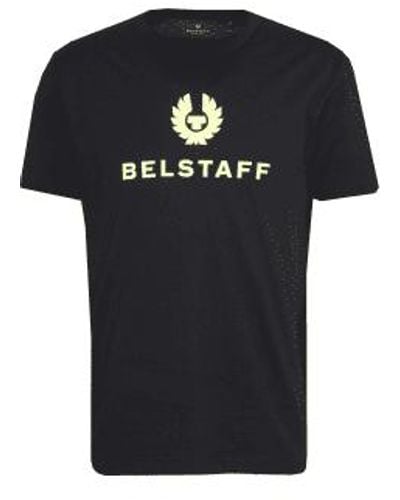 Belstaff T-shirt signature noir et néon jaune