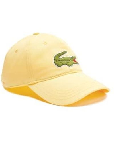 Lacoste Rk9871 Large Croc Cap One Size - Yellow