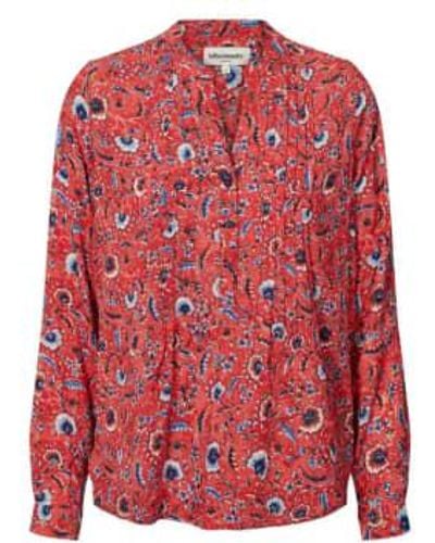 Lolly's Laundry Helena Shirt Flower Print Xs - Red