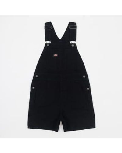 Dickies Womens Duck Canvas Short Dunagrees In - Nero