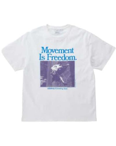 Gramicci Mouvement t-shirt uomo blanc - Bleu